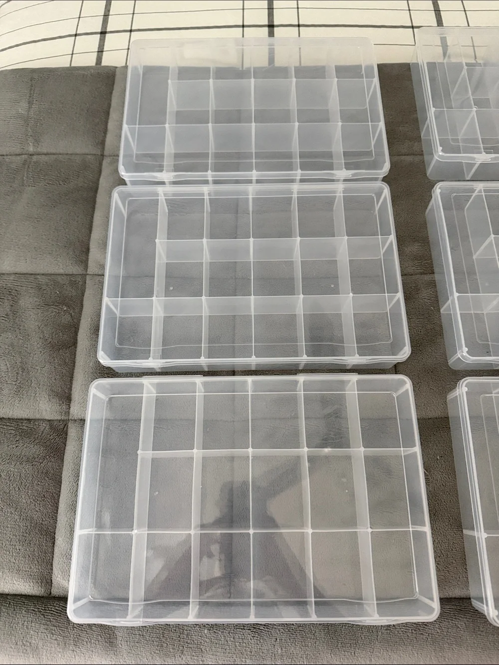 Clear Plastic Craft Organizer selling as a bundle of 9